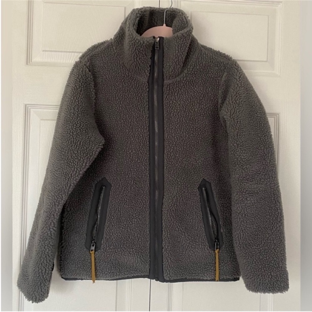 Patagonia Jacket Sharpa Full Zip Divided Sky Fleece Jacket Grey size Small - Picture 3 of 16